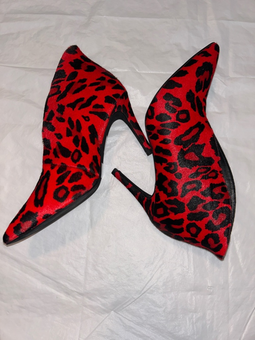 NWOB *Store Display* Jeffrey Campbell Electron-F Genuine Calf Hair Bootie Pump - Picture 3 of 7